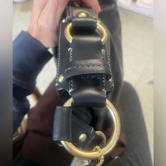 NWT Coach Black Leather Shoulder Bag - Picture 16 of 17